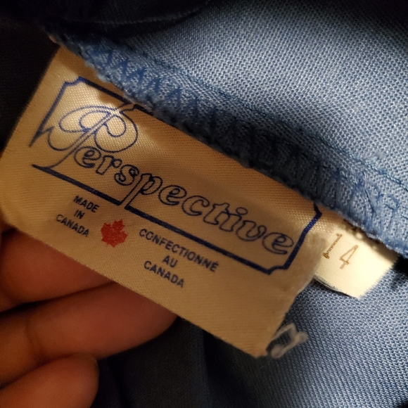 🔴 Slate gray / blue midi skirt with large pockets - Picture 3 of 3